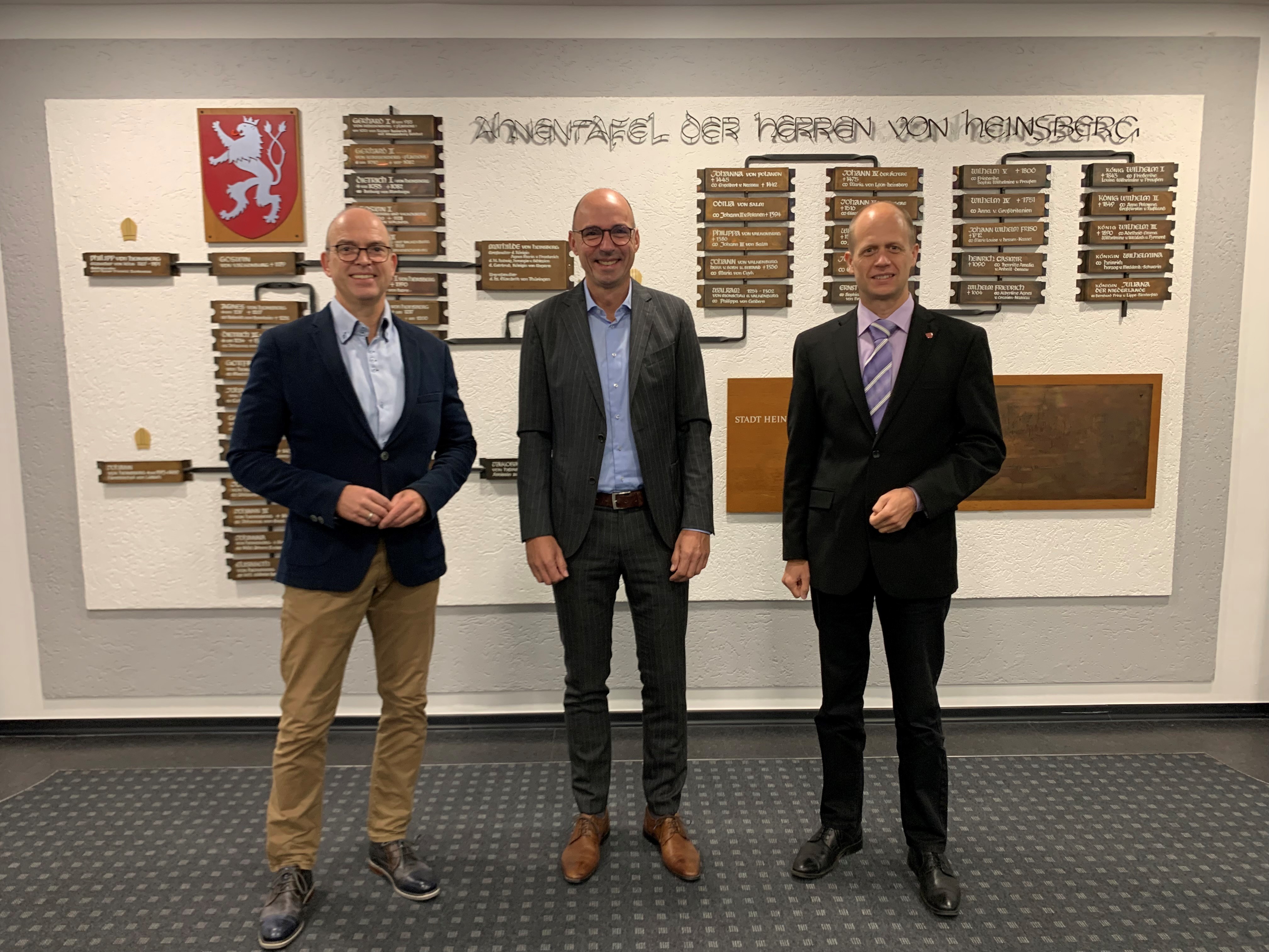 Michael Schmitz, Winfried Houben, Bürgermeister Kai Louis