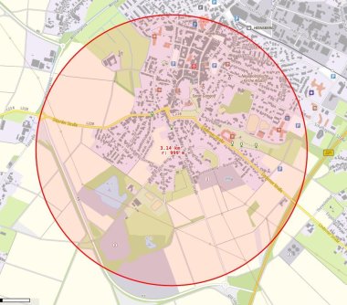 Karte Radius Bombe