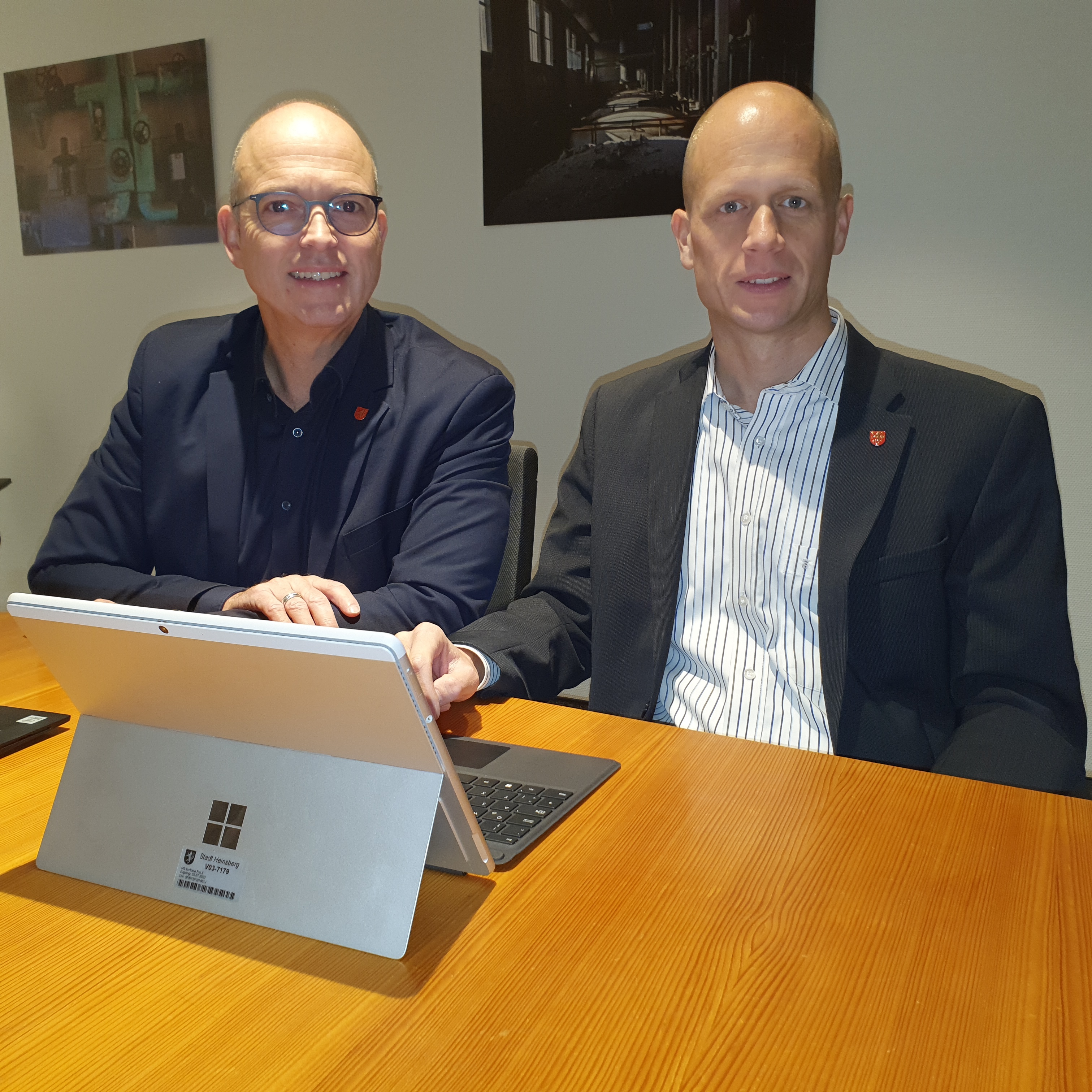 Bürgermeister Kai Louis und Kämmerer Michael Schmitz