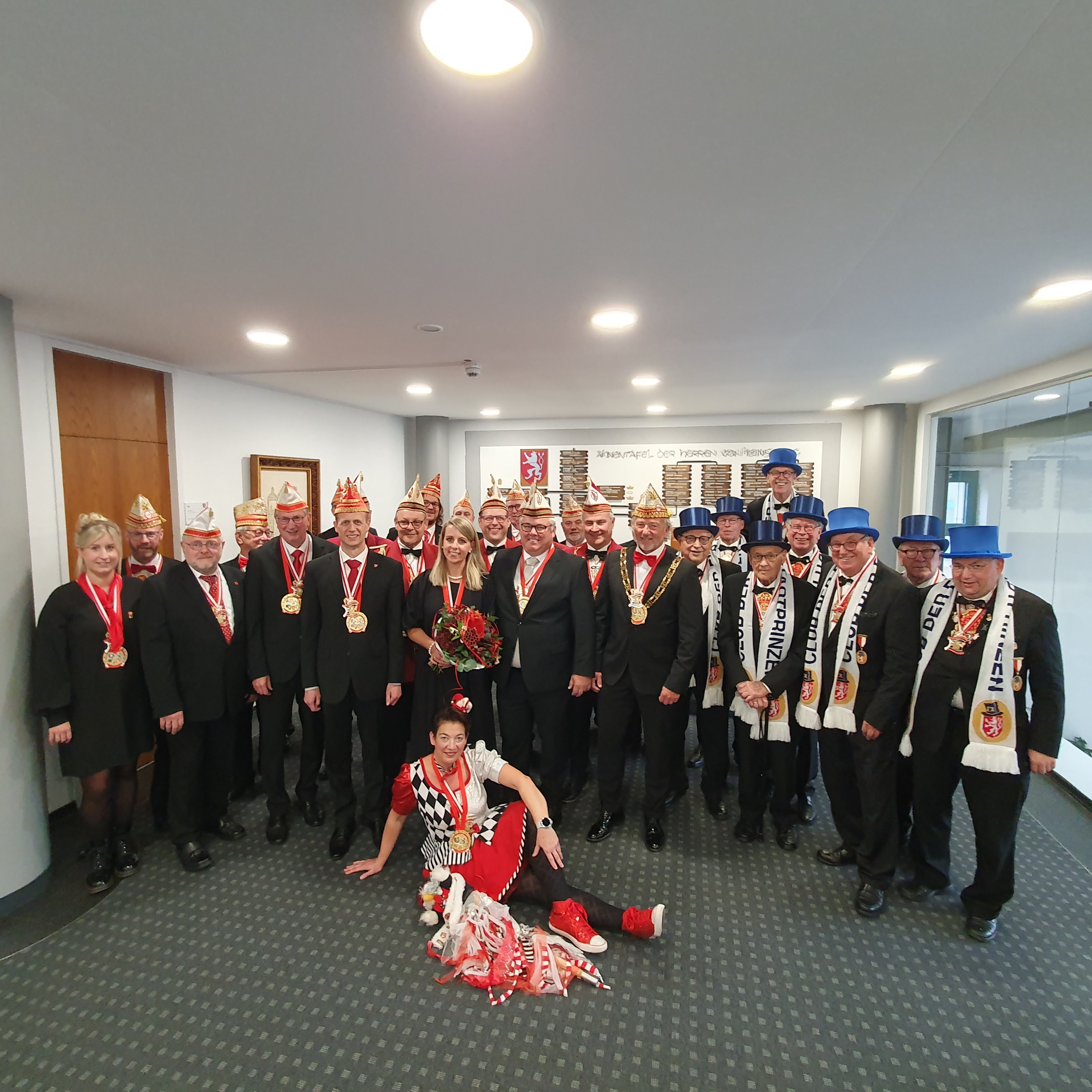 Stadtprinzenpaar, Adjutanten im Rathaus