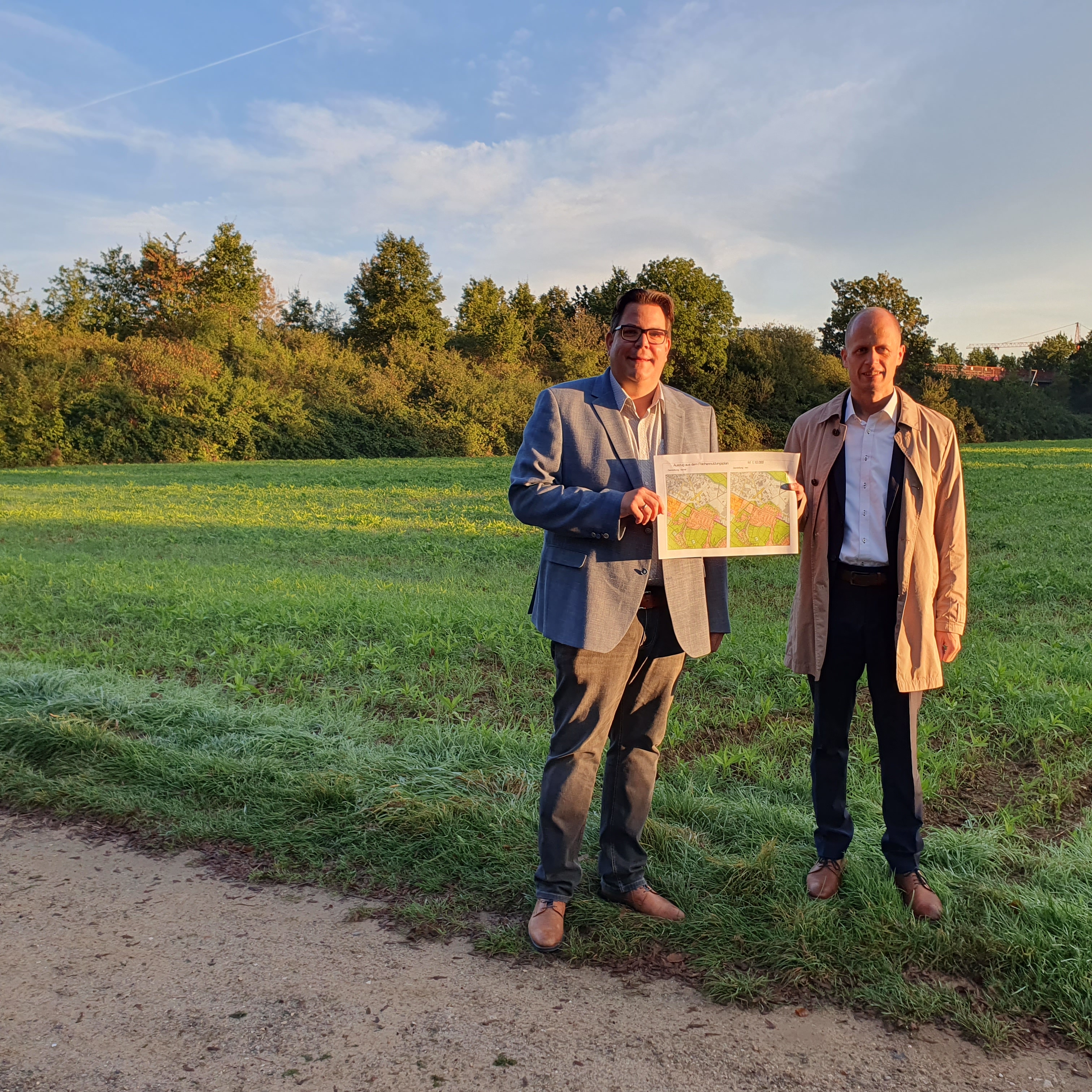 Bürgermeister Kai Louis und Guido Schluns, Ortsvorsteher von Heinsberg- Schafhausen