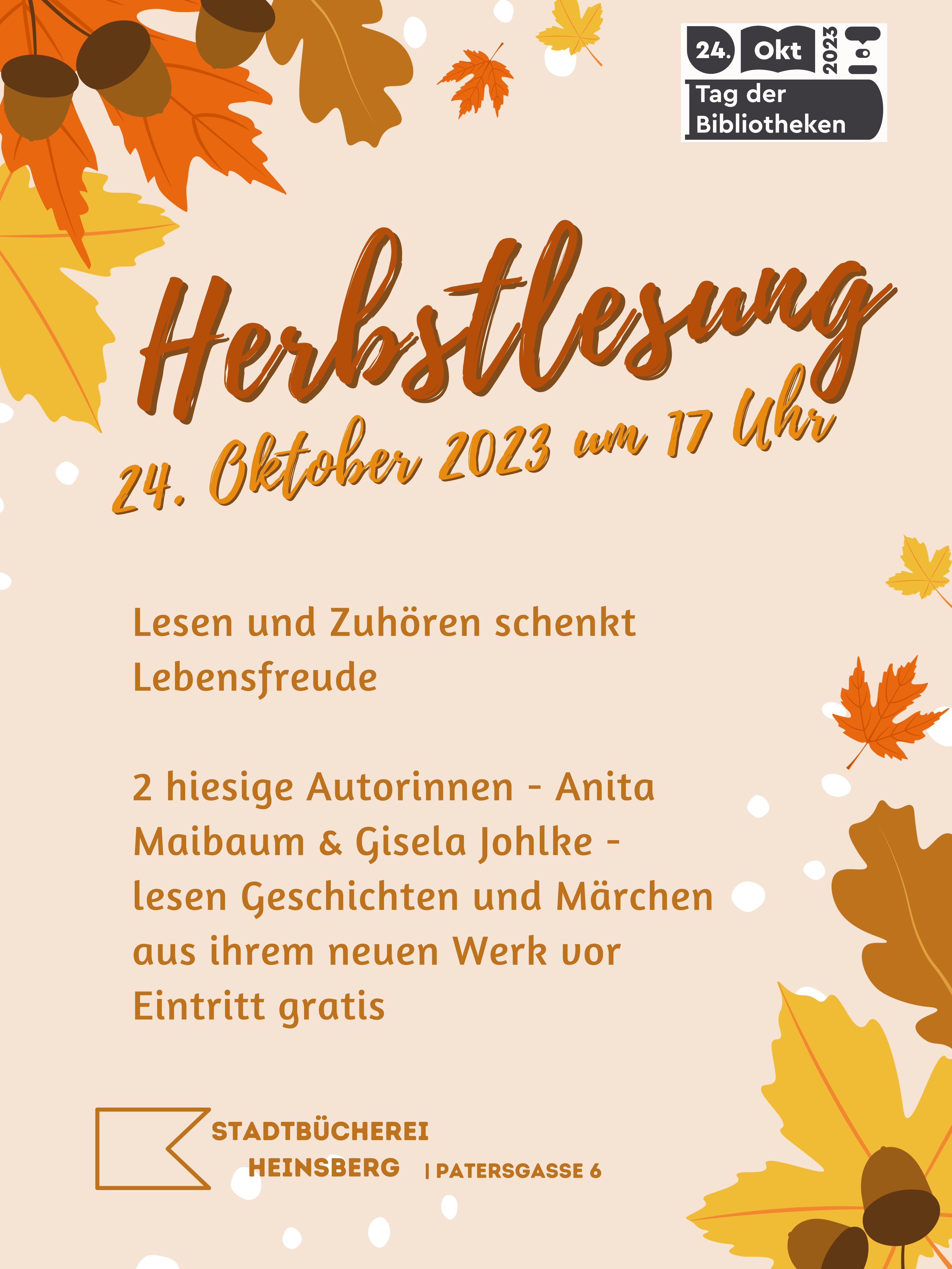 Plakat zur Bücherlesung