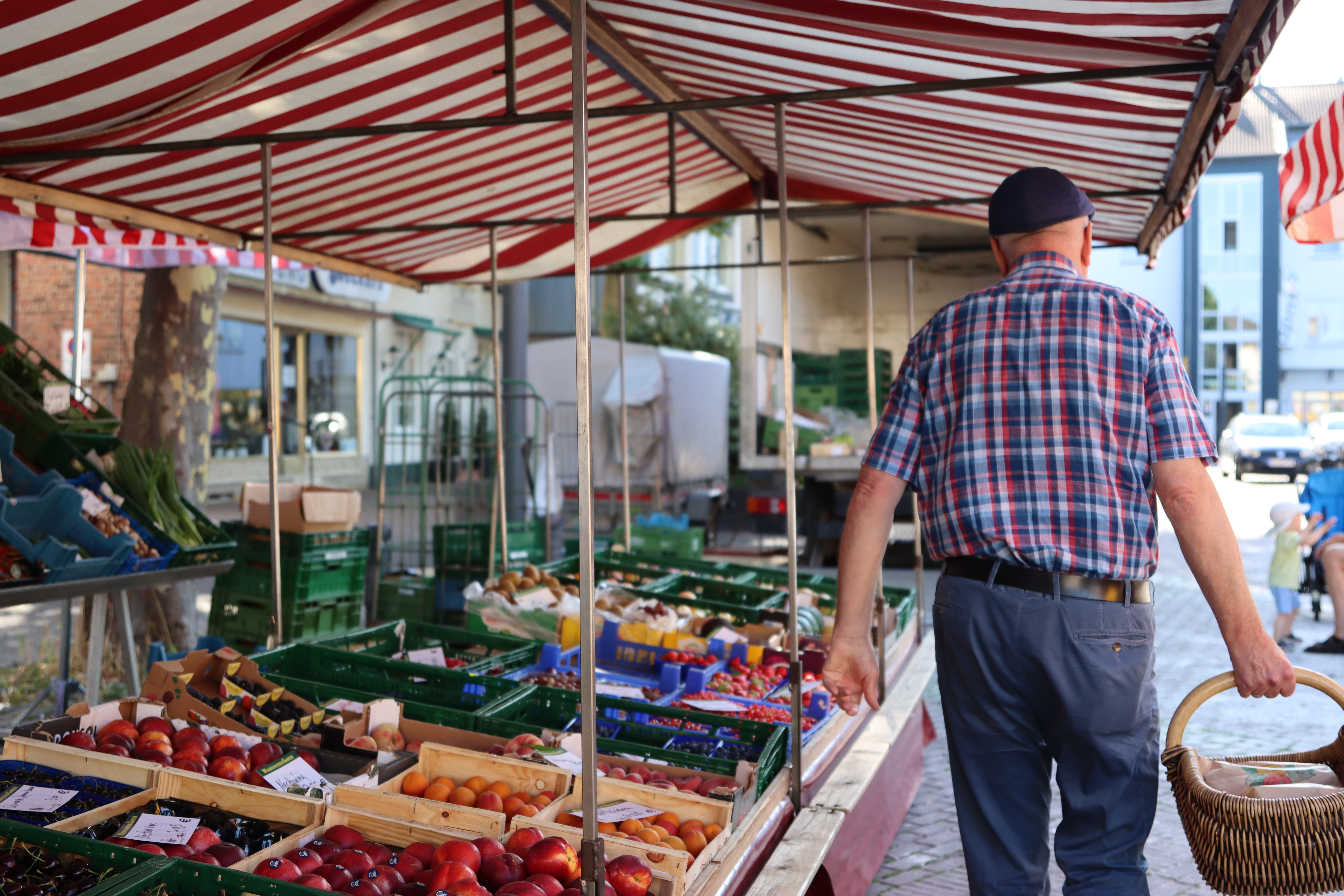 Auf dem Wochenmarkt in Heinsberg