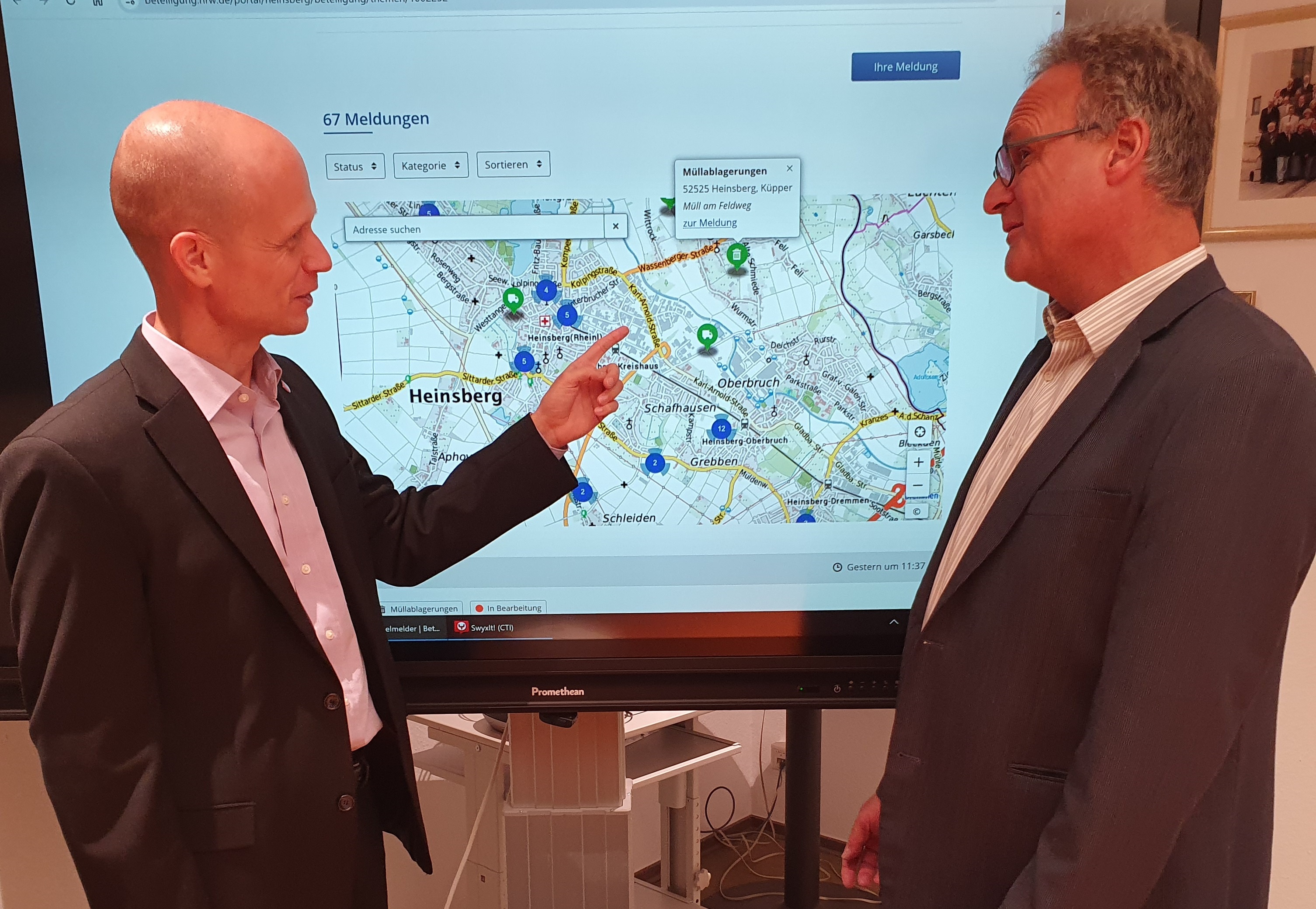 Bürgermeister Kai Lois und Thomas Franken