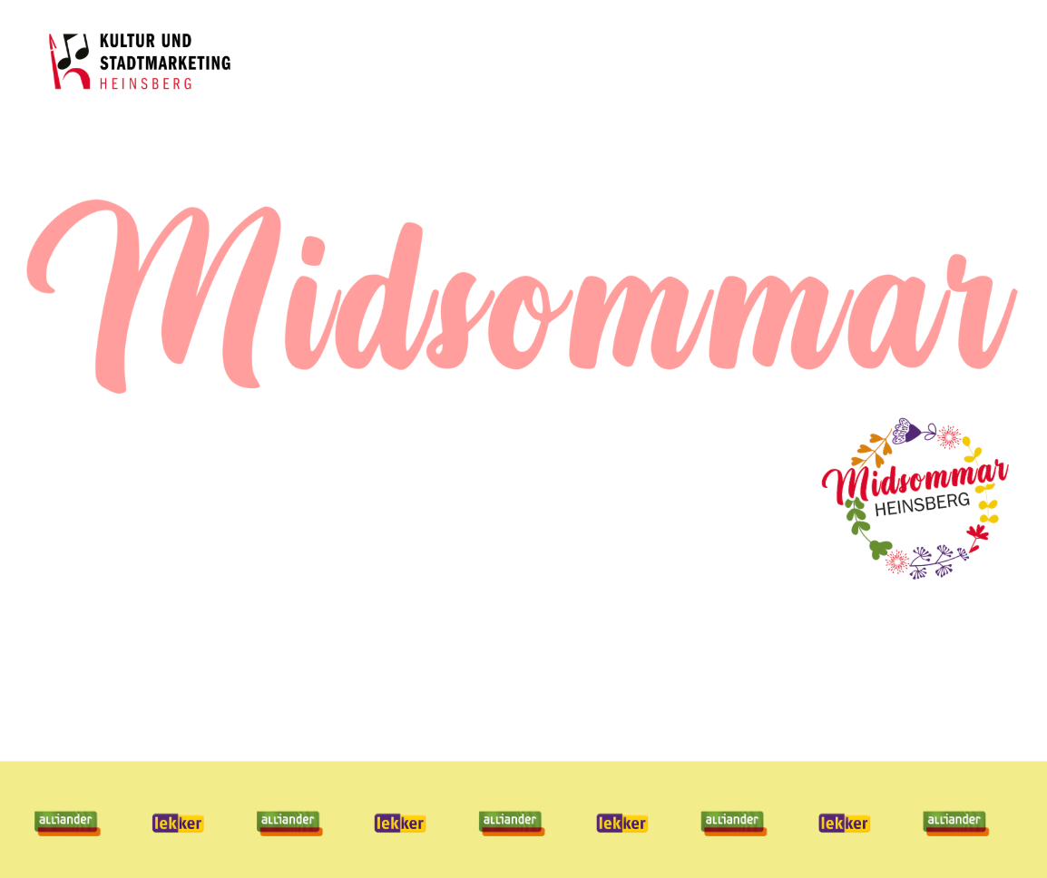 Banner Midsommarfest Heinsberg und Sponsoren