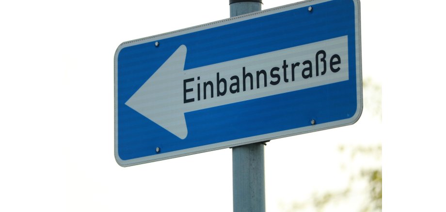 Einbahnstraßenschild
